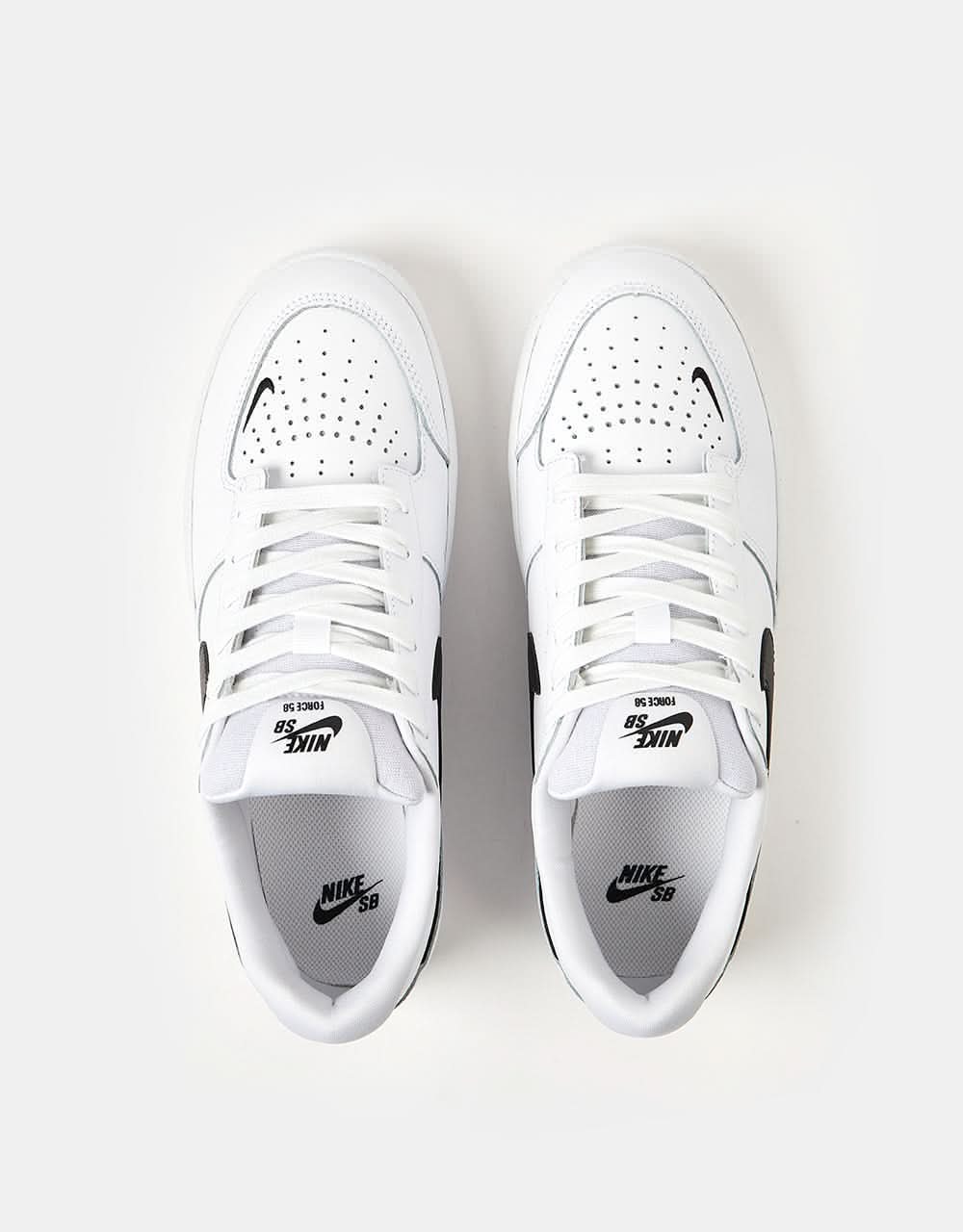 Nike SB Force 58 Premium Skate Shoes - White/Black-White-White - Image 6