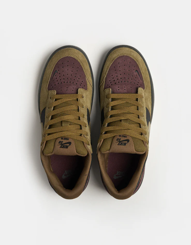 Nike SB Force 58 Skate Shoes - Black/Olive Flak-Burgundy Crush-Off Noir - Image 2
