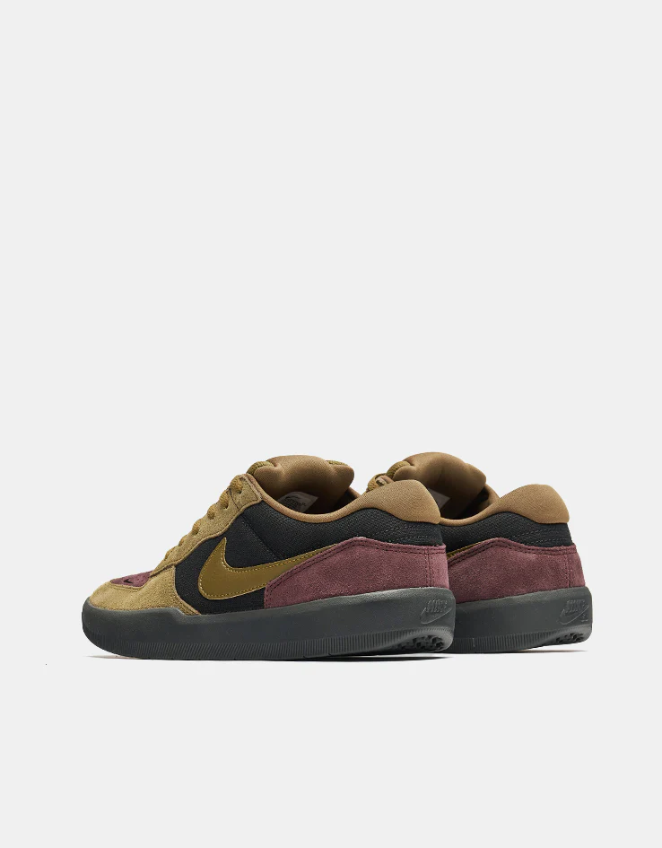 Nike SB Force 58 Skate Shoes - Black/Olive Flak-Burgundy Crush-Off Noir - Image 4