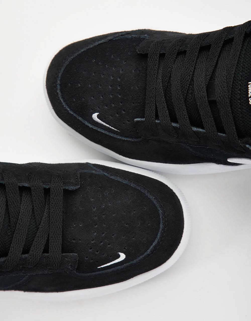 Nike SB Force 58 Skate Shoes - Black/White-Black - Image 7