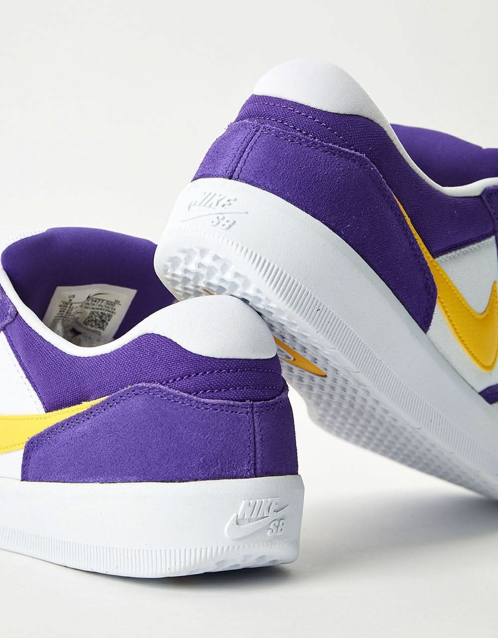 Nike SB Force 58 Skate Shoes - Court Purple/Amarillo-White-White - Image 6