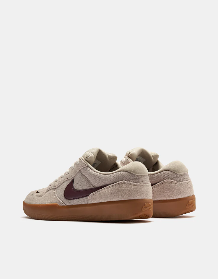 Nike SB Force 58 Skate Shoes - Cream II/Burgundy Crush-Gum Light Brown - Image 4