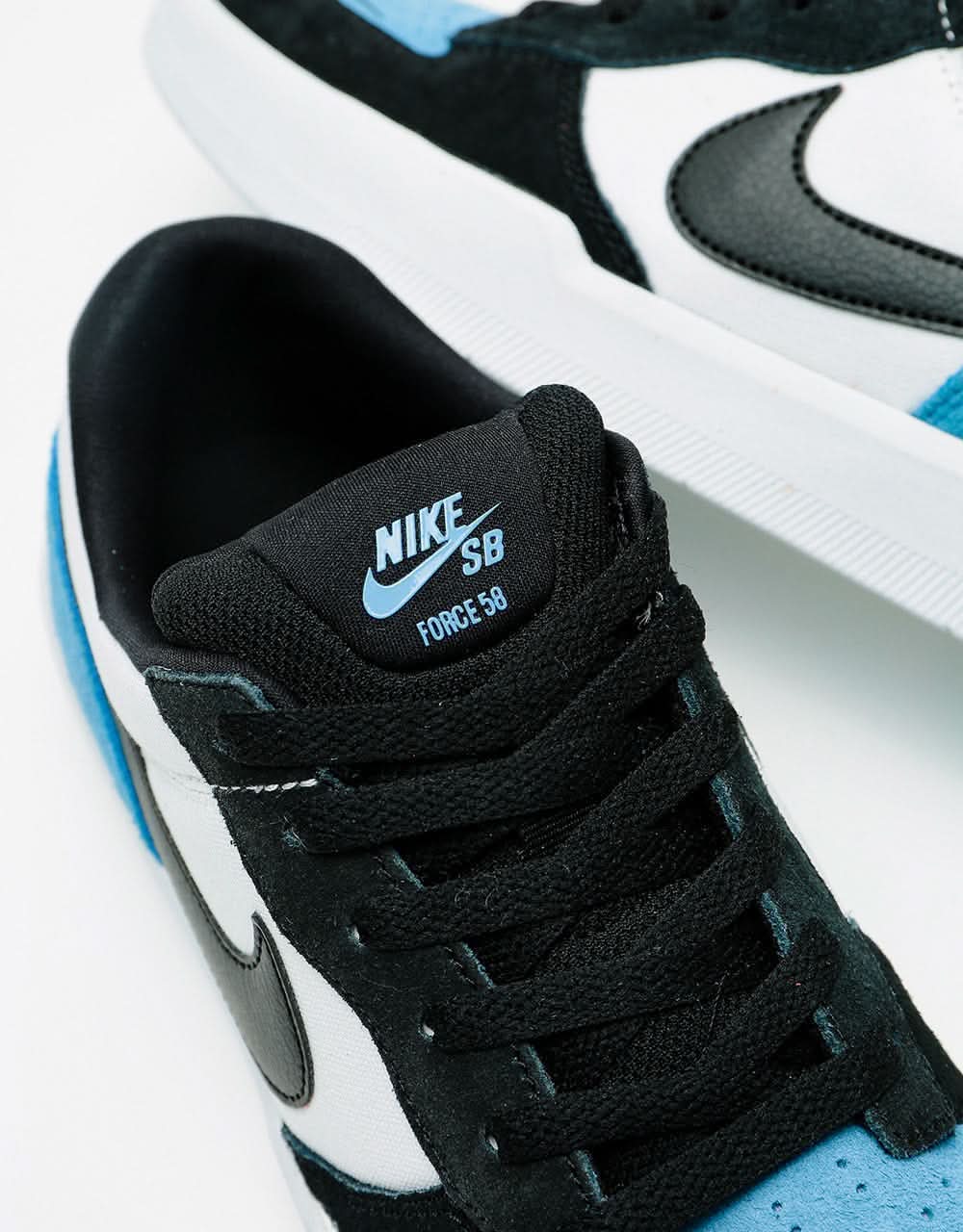 Nike SB Force 58 Skate Shoes - Dutch Blue/Black-White - Image 4