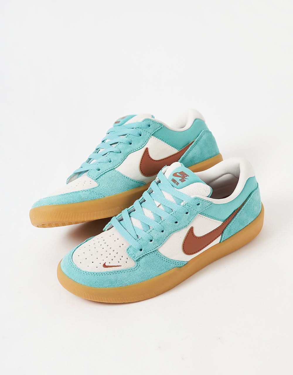 Nike SB Force 58 Skate Shoes - Green Frost/Dark Russet-Phantom - Image 3
