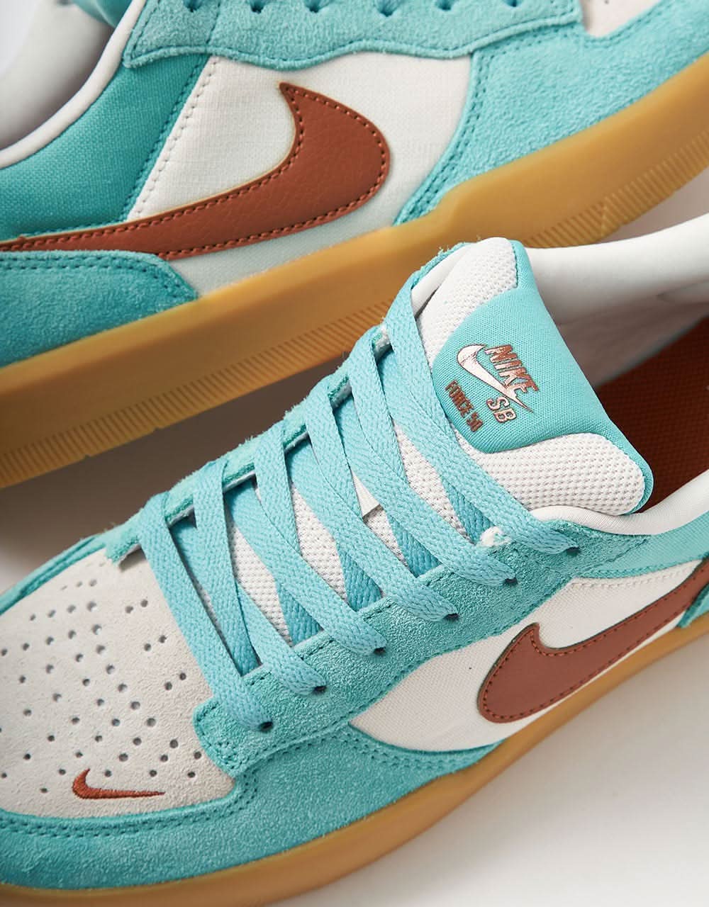 Nike SB Force 58 Skate Shoes - Green Frost/Dark Russet-Phantom - Image 4