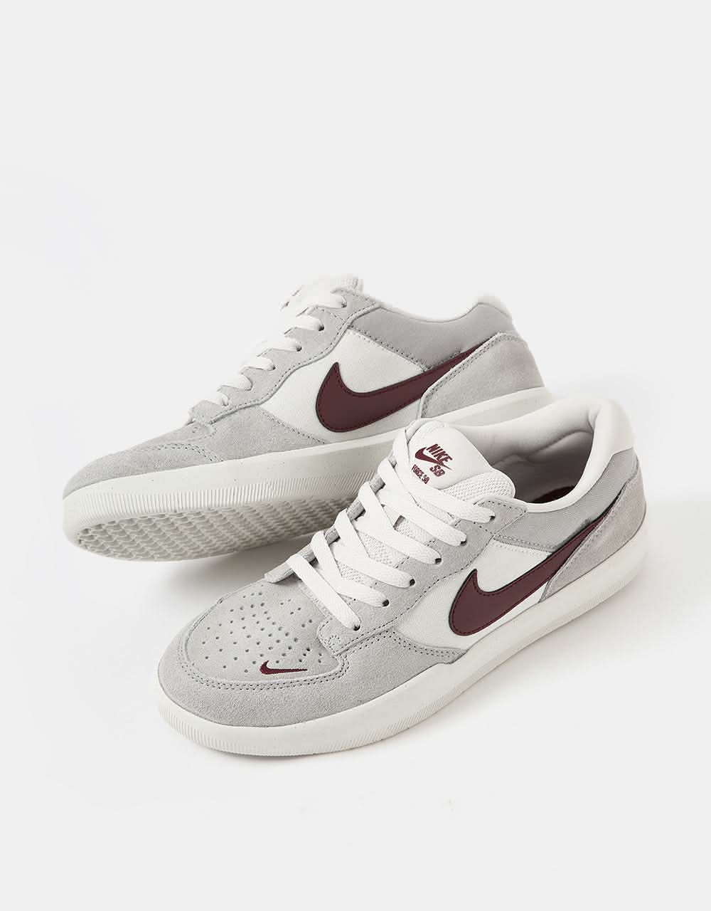Nike SB Force 58 Skate Shoes - Platinum Tint/Dark Team Red-Wolf Grey - Image 3