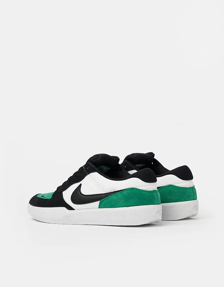 Nike SB Force 58 Skate Shoes - White/Black-Stadium Green-White - Image 4