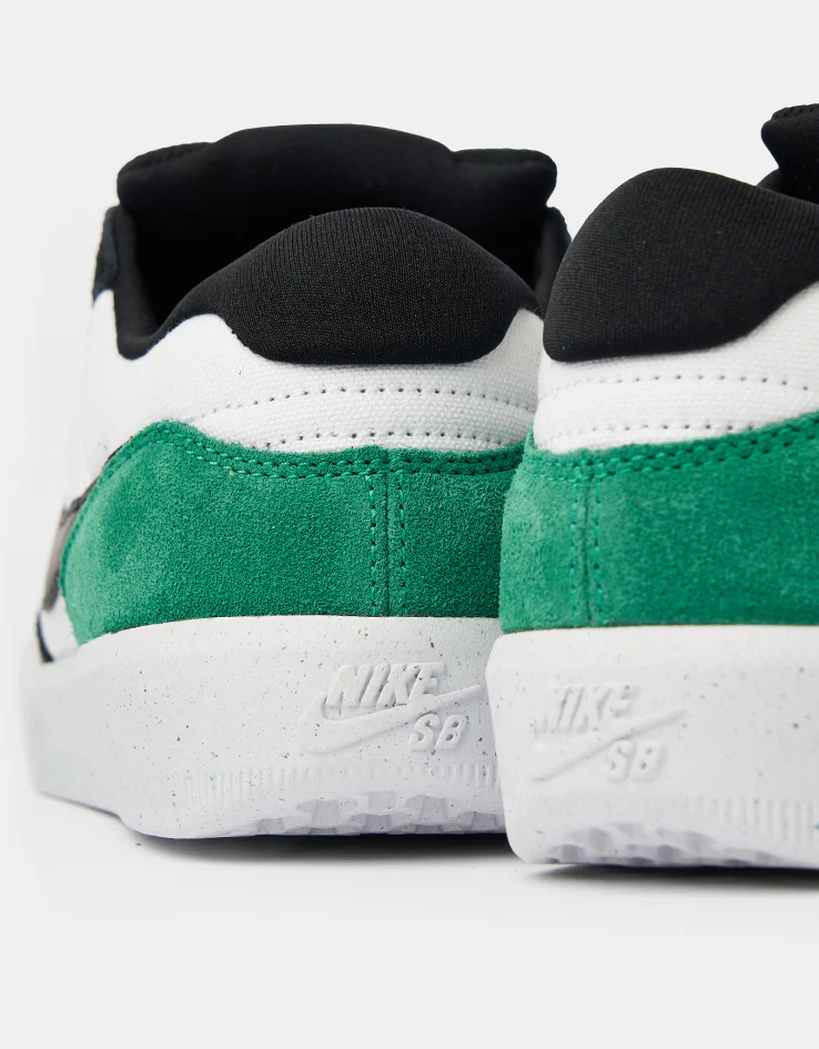 Nike SB Force 58 Skate Shoes - White/Black-Stadium Green-White - Image 6