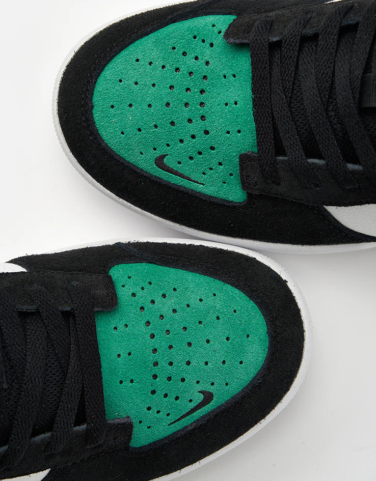 Nike SB Force 58 Skate Shoes - White/Black-Stadium Green-White - Image 9