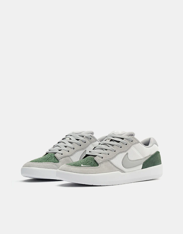 Nike SB Force 58 Skate Shoes - White/Flt Silver-Fir-White - Image 3