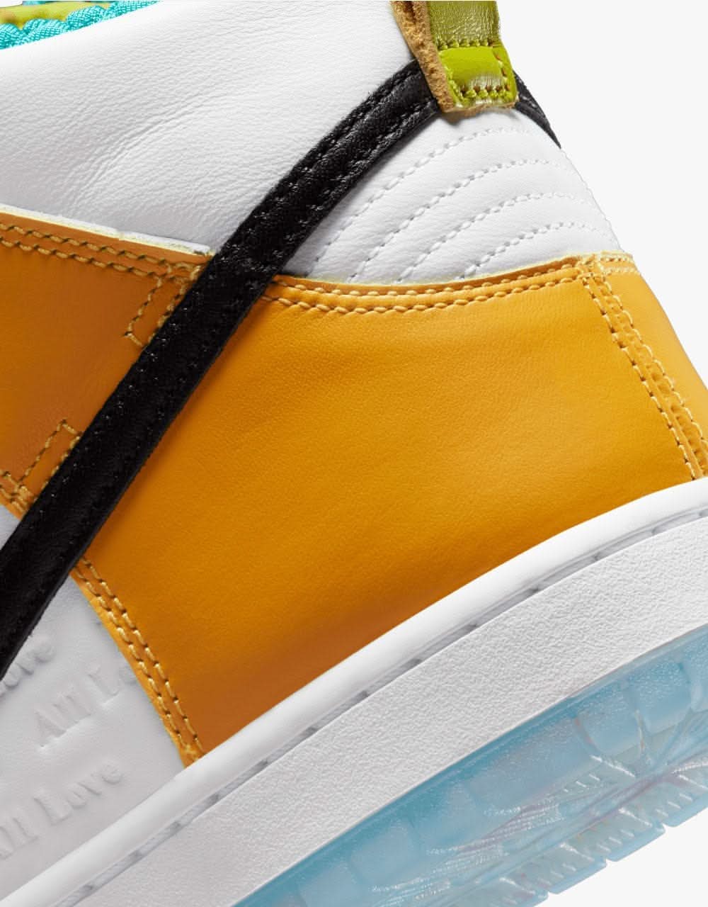 Nike SB 'froSkate' Dunk High Pro Skate Shoes - White/Metallic Gold-University Red - Image 8