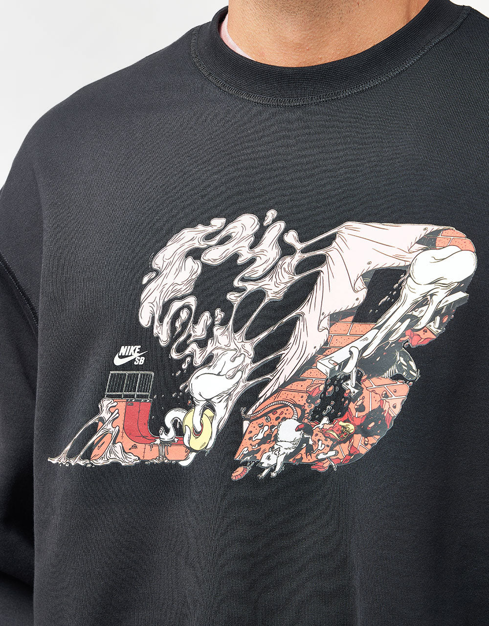 Nike SB GFX Crew - Black/White - Image 3