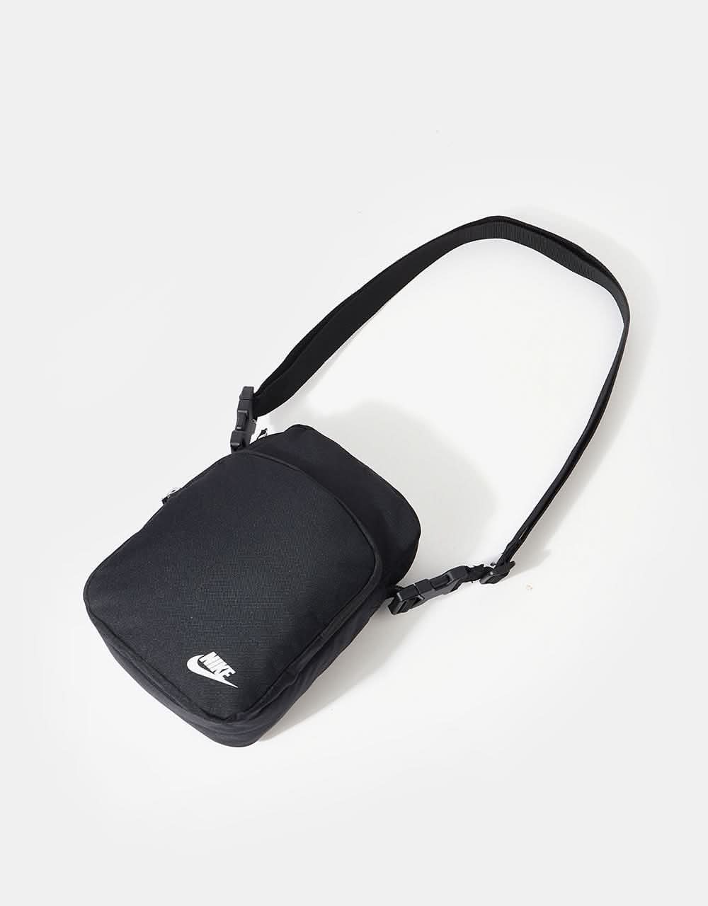 Nike SB Heritage Cross Body Bag - Black/Black/White - Image 3