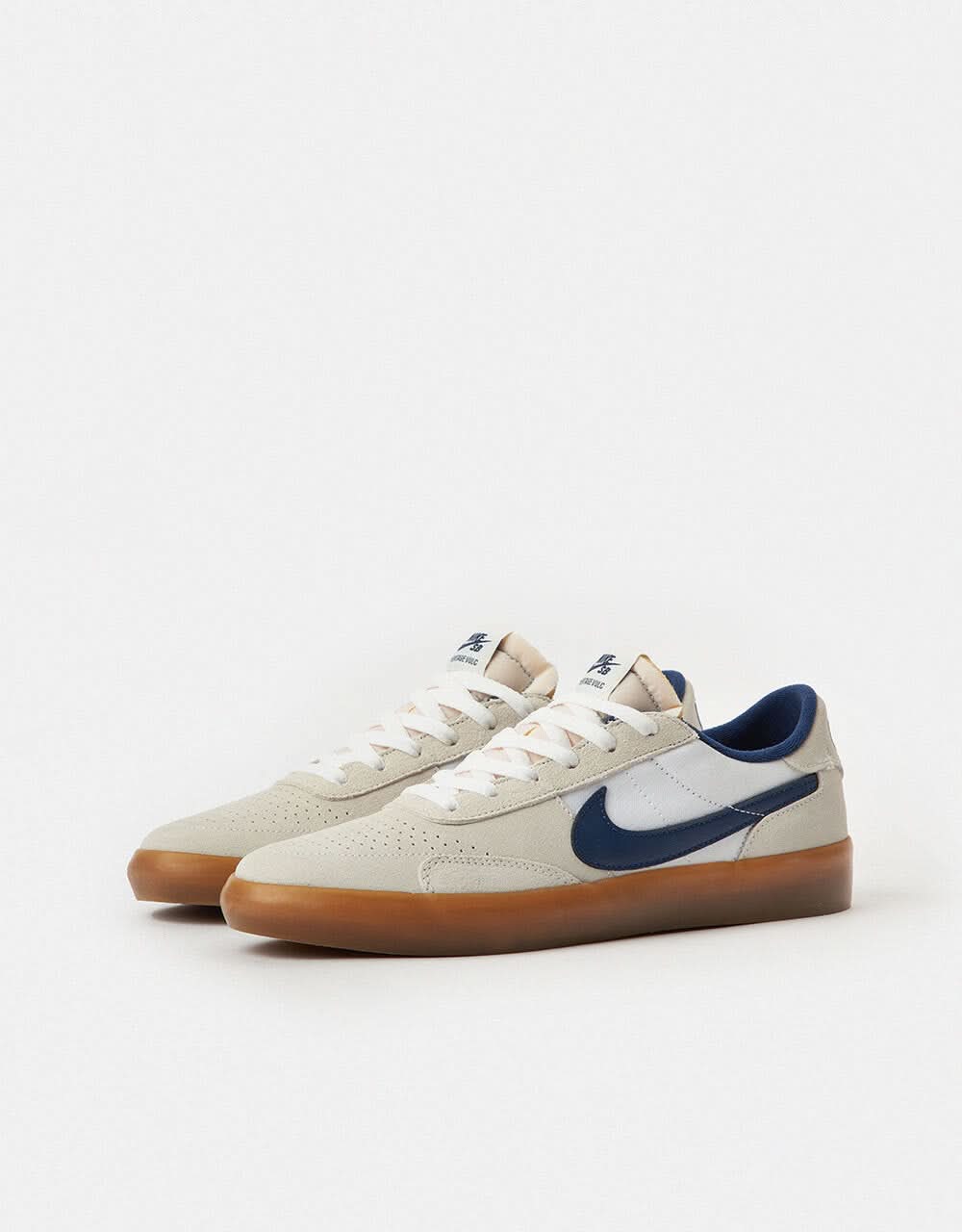 Nike SB Heritage Vulc Skate Shoes - Summit White/Navy-White-Gum Light Brown - Image 3