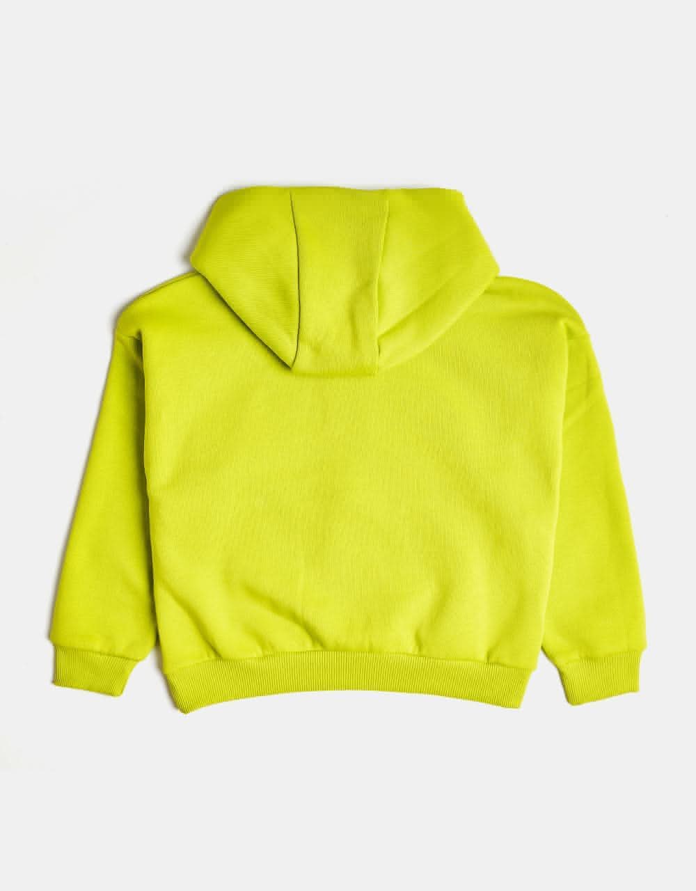 Nike SB Icon Kids Pullover Hoodie - Bright Cactus/White - Image 4