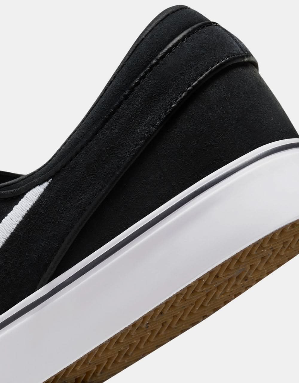 Nike SB Janoski+ Slip Skate Shoes - Black/White-Black-Black-White - Image 5