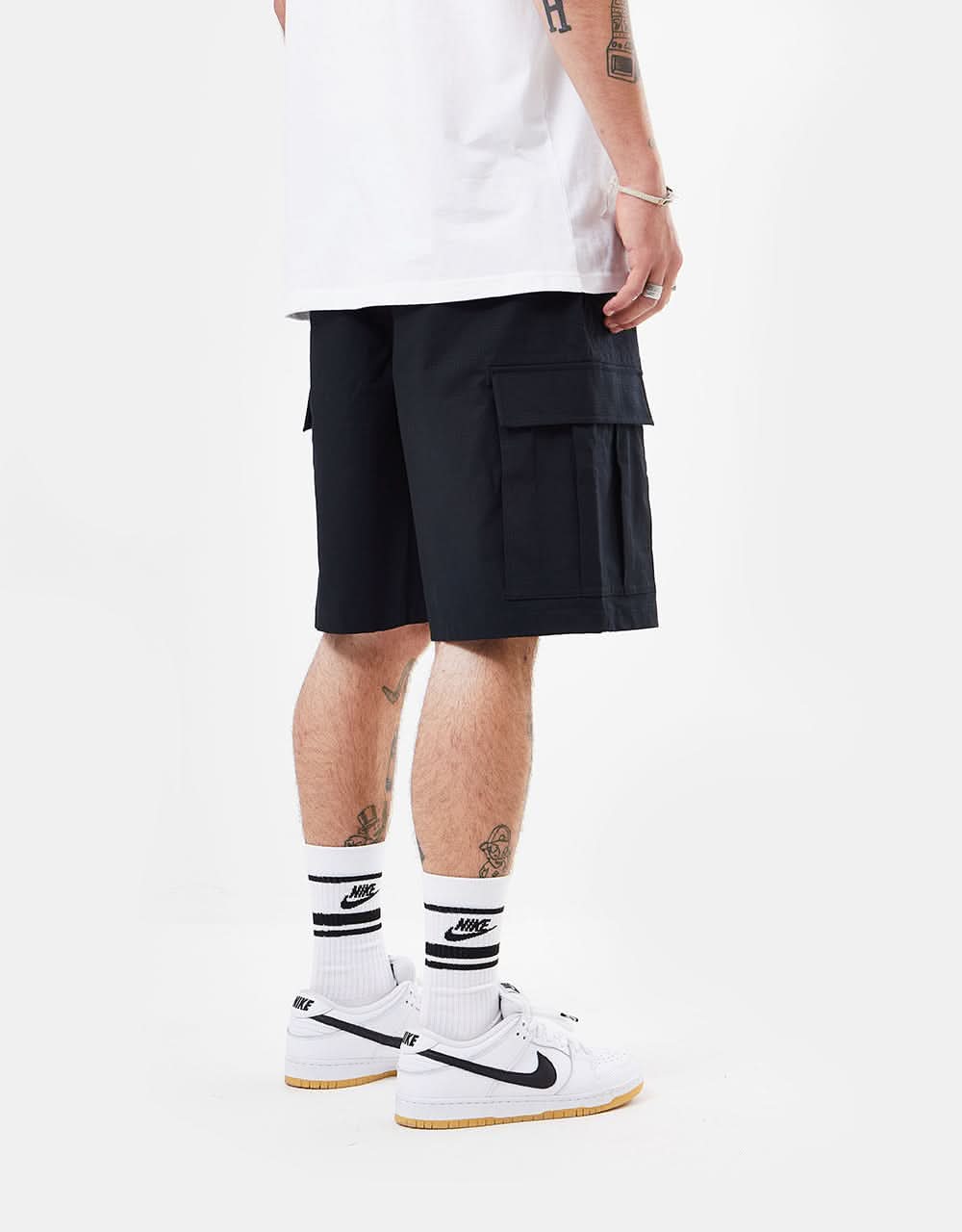 Nike SB Kearny Cargo Shorts - Black/White - Image 3