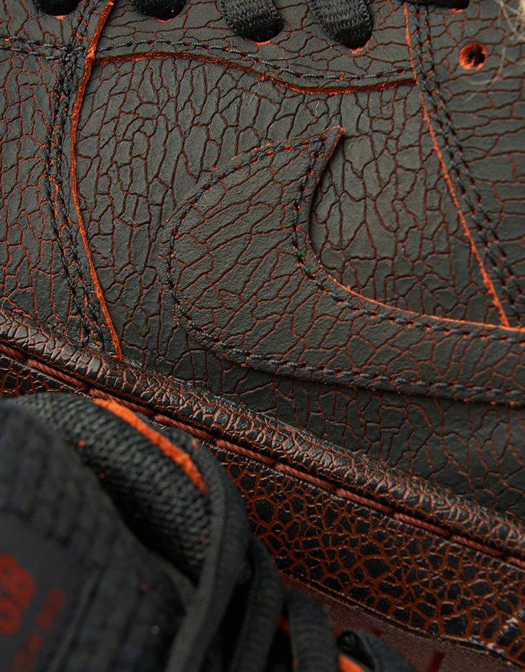 Nike SB 'Krampus' Dunk Low Pro Premium Skate Shoes - Dk Smoke Grey/Campfire Orange-Black - Image 9