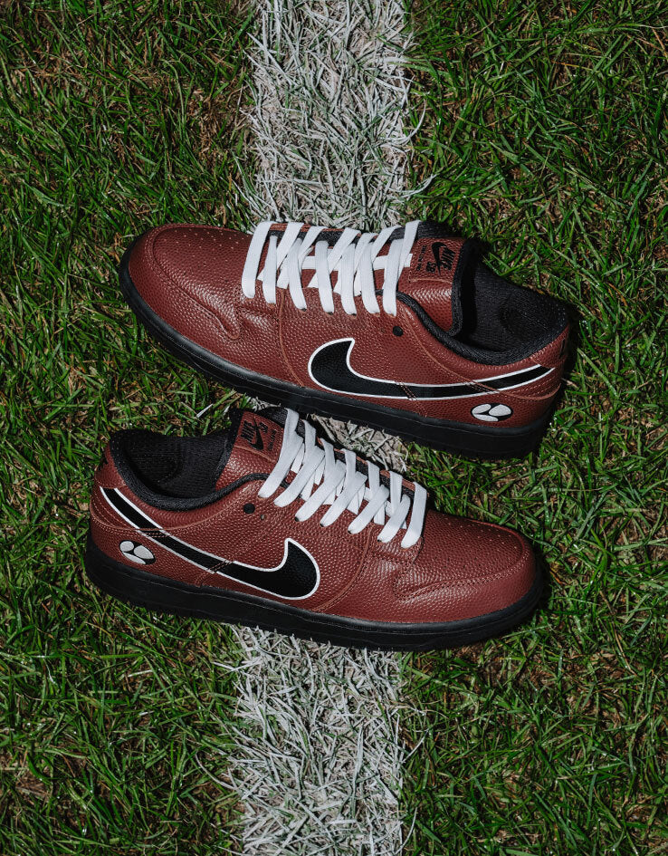 Nike SB 'Limosine' Dunk Low Pro QS Skate Shoes - Dark Pony/Black-Silver-White - Image 15