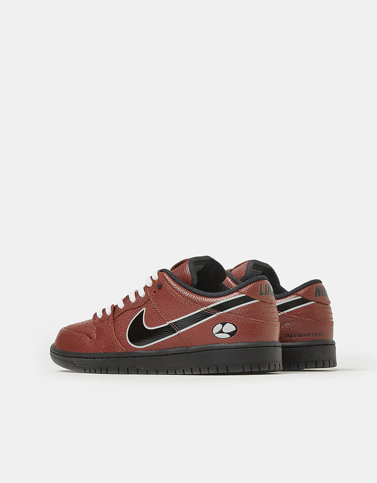 Nike SB 'Limosine' Dunk Low Pro QS Skate Shoes - Dark Pony/Black-Silver-White - Image 4