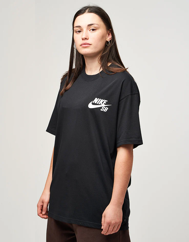 Nike SB Logo T-Shirt - Black/White - Image 5