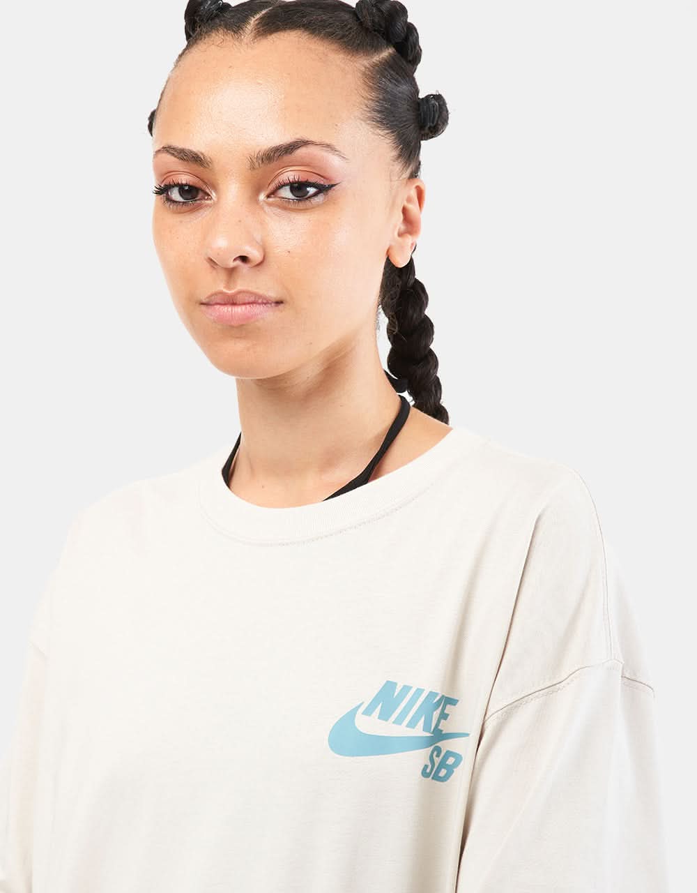 Nike SB Logo T-Shirt - Light Orewood Brown/White - Image 7