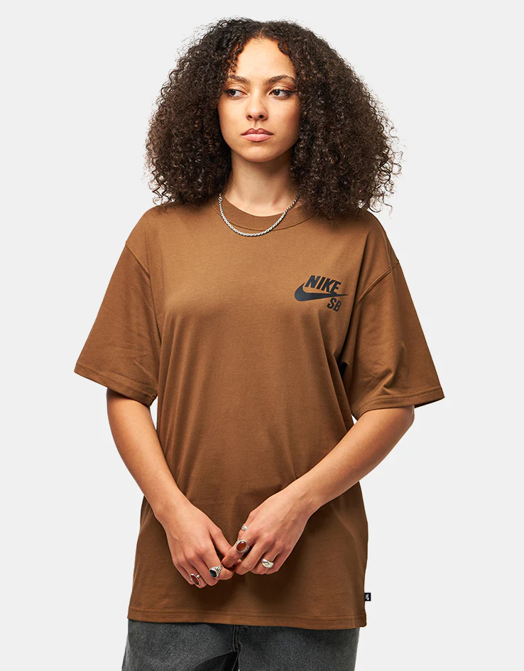 Nike SB Logo T-Shirt - Mosswood Brown - Image 6