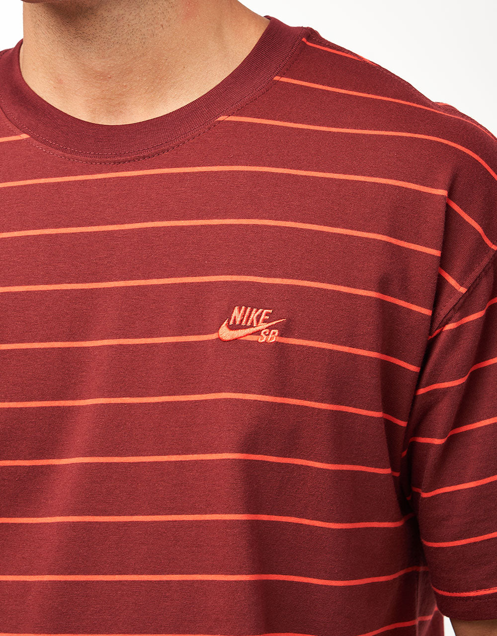 Nike SB M90 Striped T-Shirt - Dark Team Red - Image 3