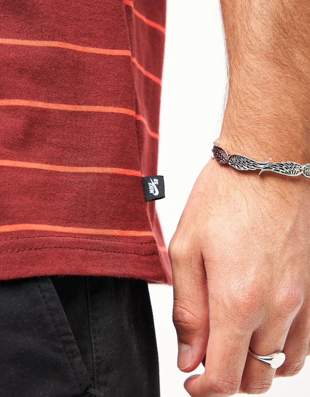 Nike SB M90 Striped T-Shirt - Dark Team Red - Image 4