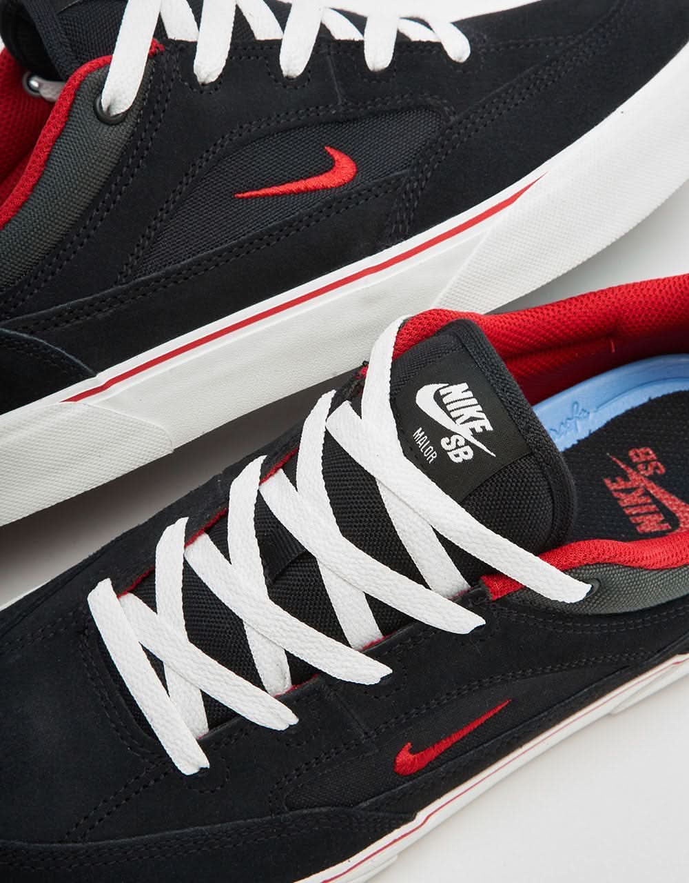 Nike SB Malor Skate Shoes - Black/Gym Red-Black-Anthracite-Summit White - Image 8