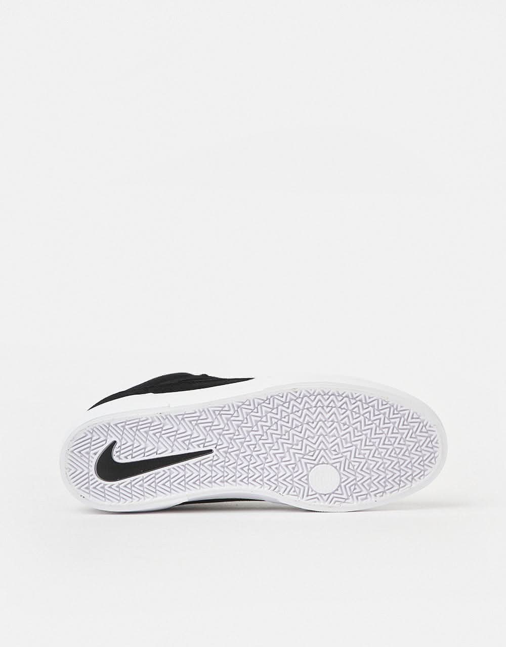 Nike SB Malor Skate Shoes - Black/White-Black-White - Image 3