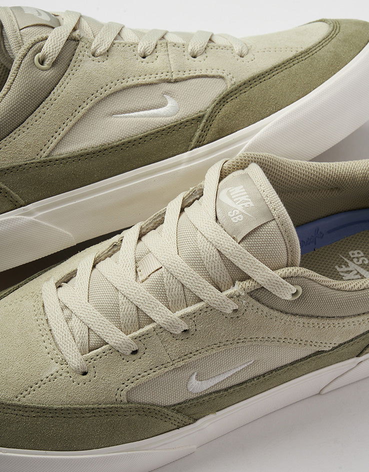 Nike SB Malor Skate Shoes - Lt Khaki/Pale Ivory-Neutral Olive - Image 6