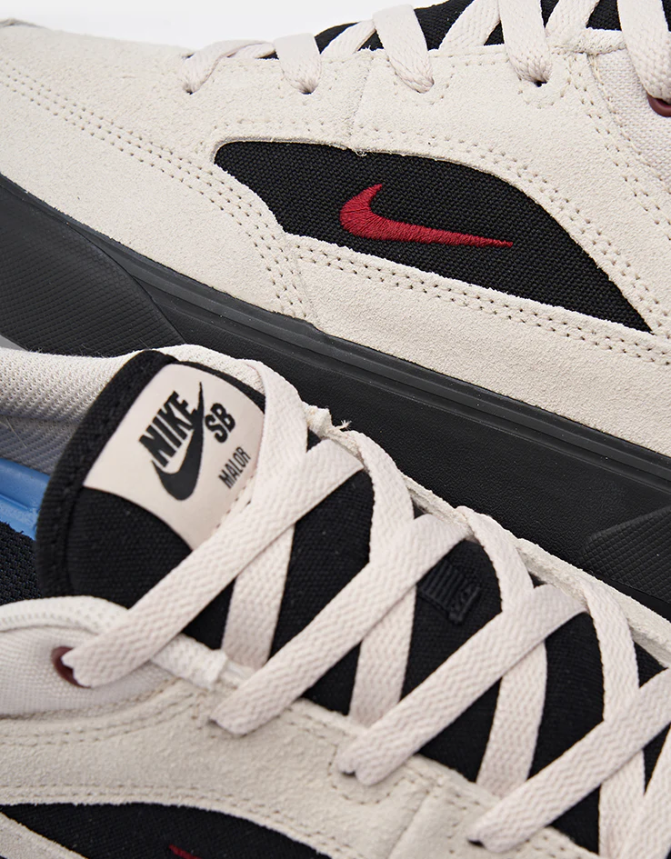 Nike SB Malor Skate Shoes - Lt Orewood Brn/Team Red-Black - Image 6