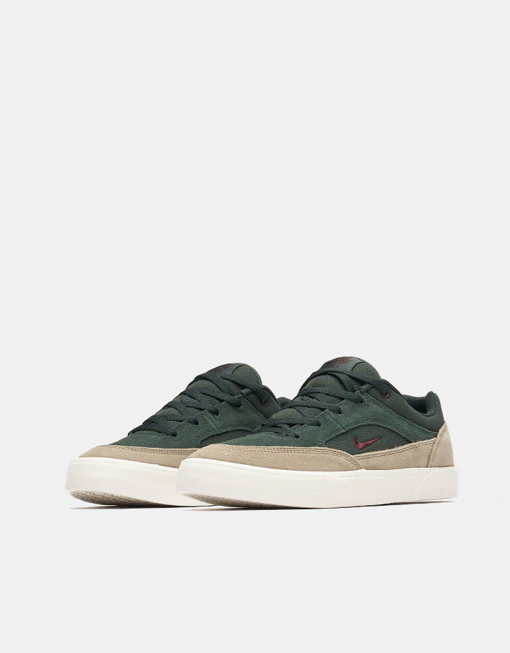 Nike SB Malor Skate Shoes - Seaweed/Burgundy Crush-Khaki-Phantom - Image 3