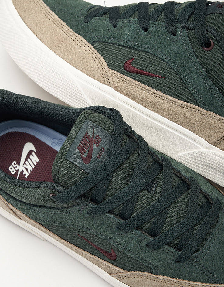 Nike SB Malor Skate Shoes - Seaweed/Burgundy Crush-Khaki-Phantom - Image 7