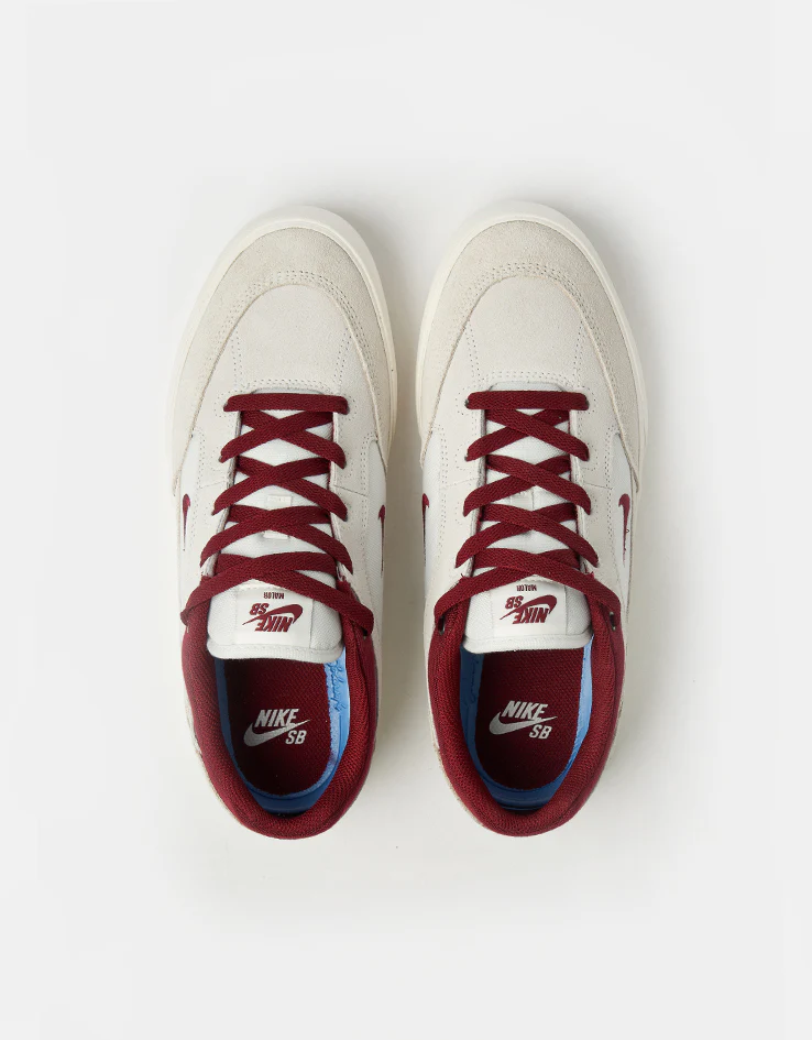 Nike SB Malor Skate Shoes - Summit White/Team Red-Phantom-Sail - Image 2