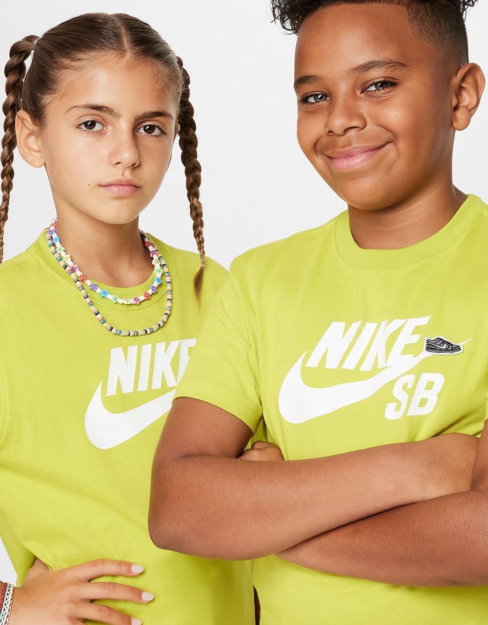 Nike SB NSW Logo Kids T-Shirt - Bright Cactus - Image 3