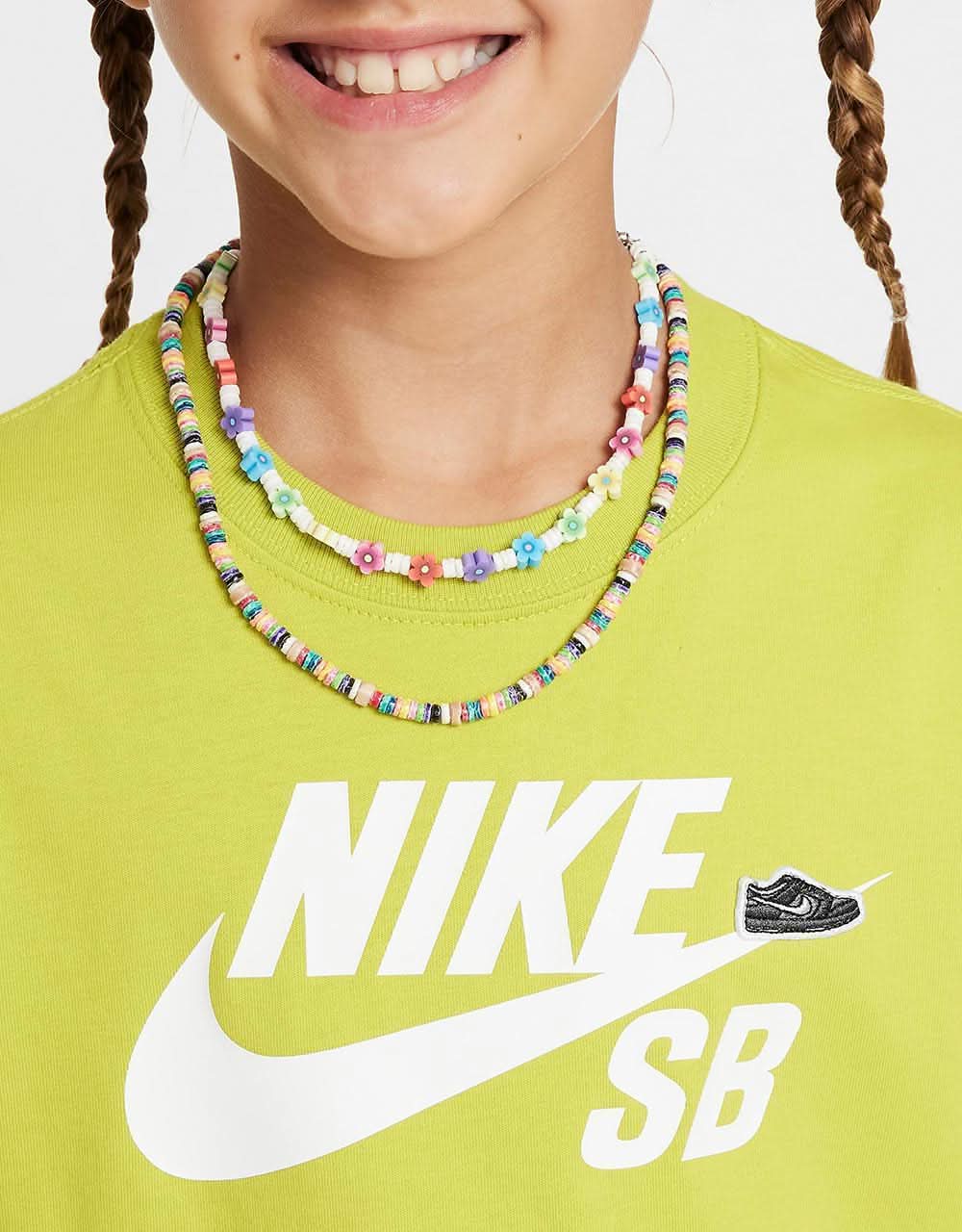 Nike SB NSW Logo Kids T-Shirt - Bright Cactus - Image 4