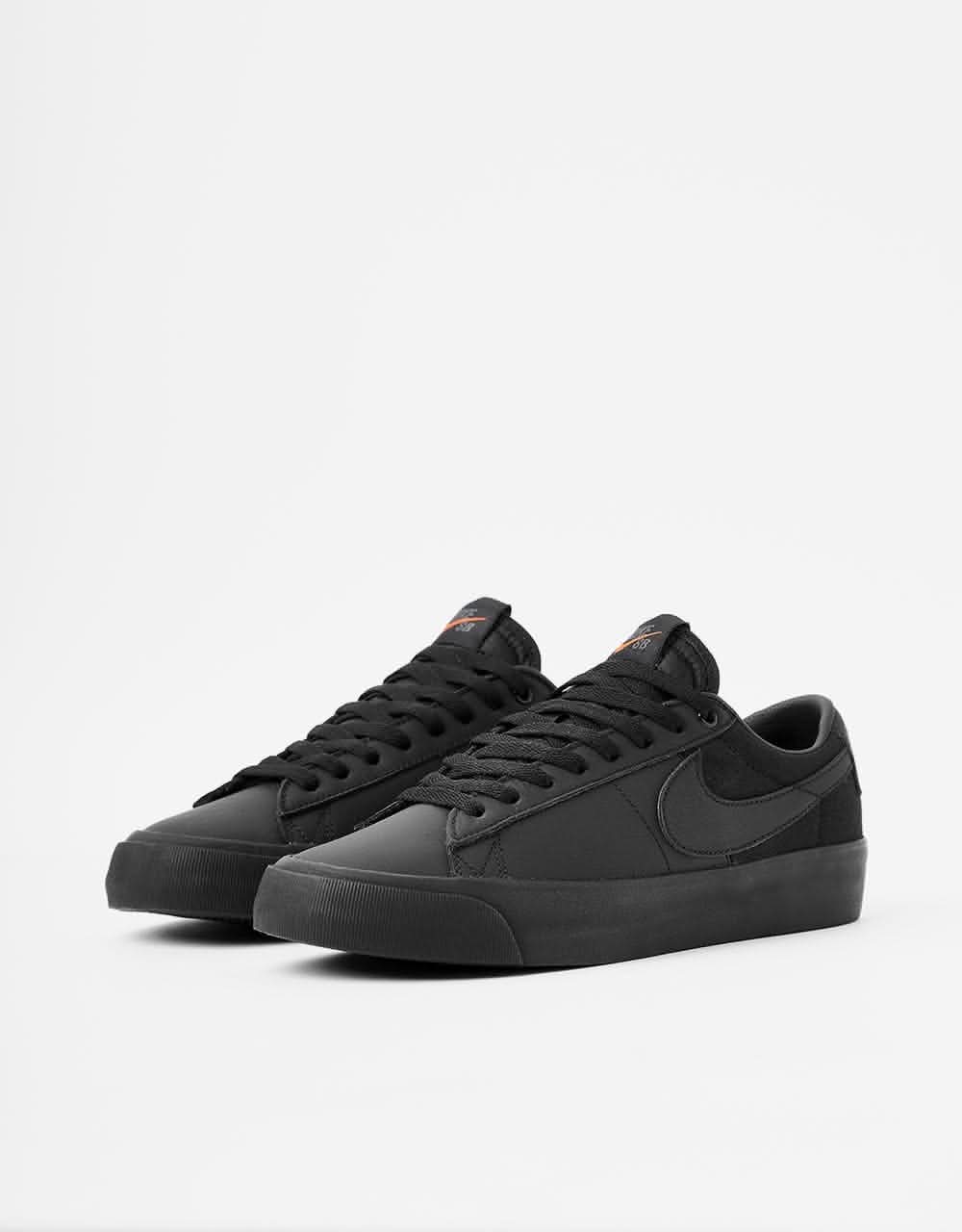 Nike SB 'Orange Label' Blazer Low Pro GT ISO Skate Shoes - Black/Black-Black-Black-Anthracite-Safety Orange - Image 3