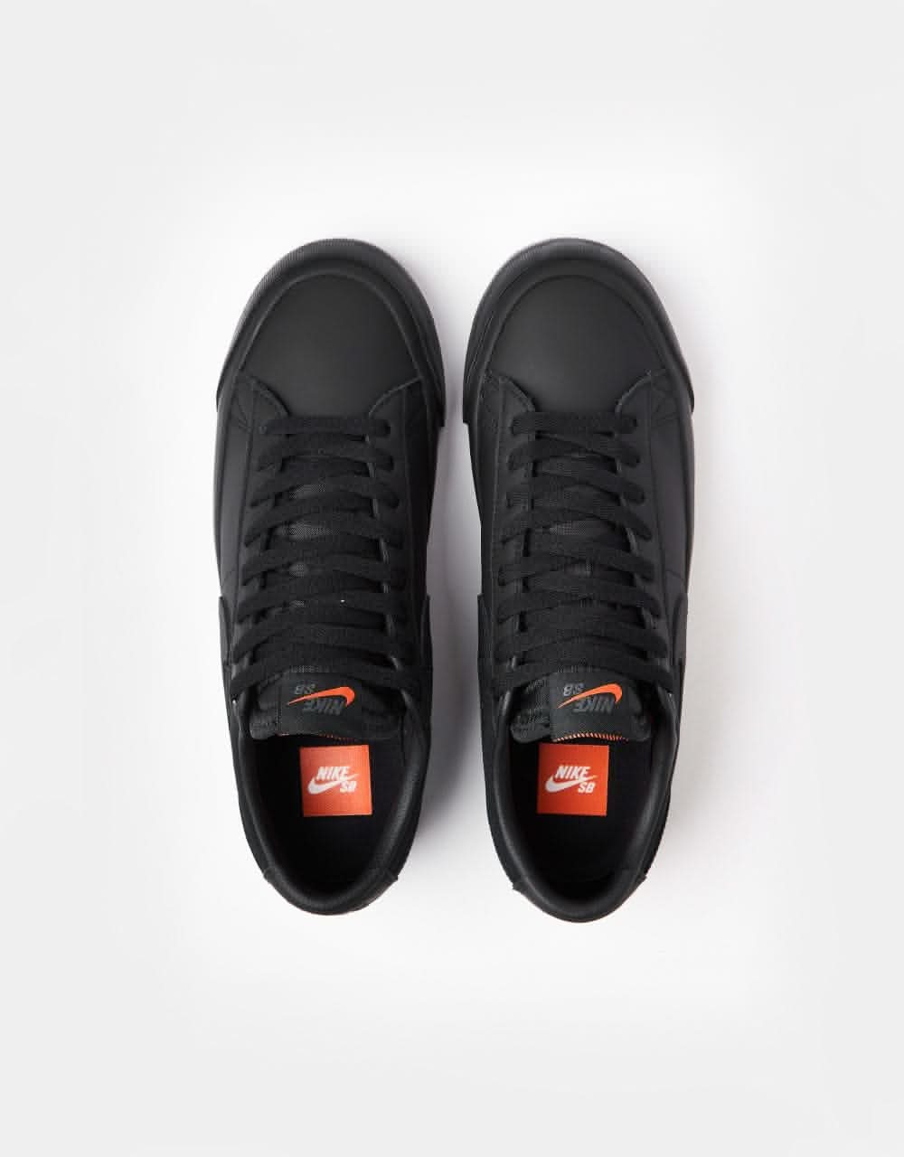 Nike SB 'Orange Label' Blazer Low Pro GT ISO Skate Shoes - Black/Black-Black-Black-Anthracite-Safety Orange - Image 7
