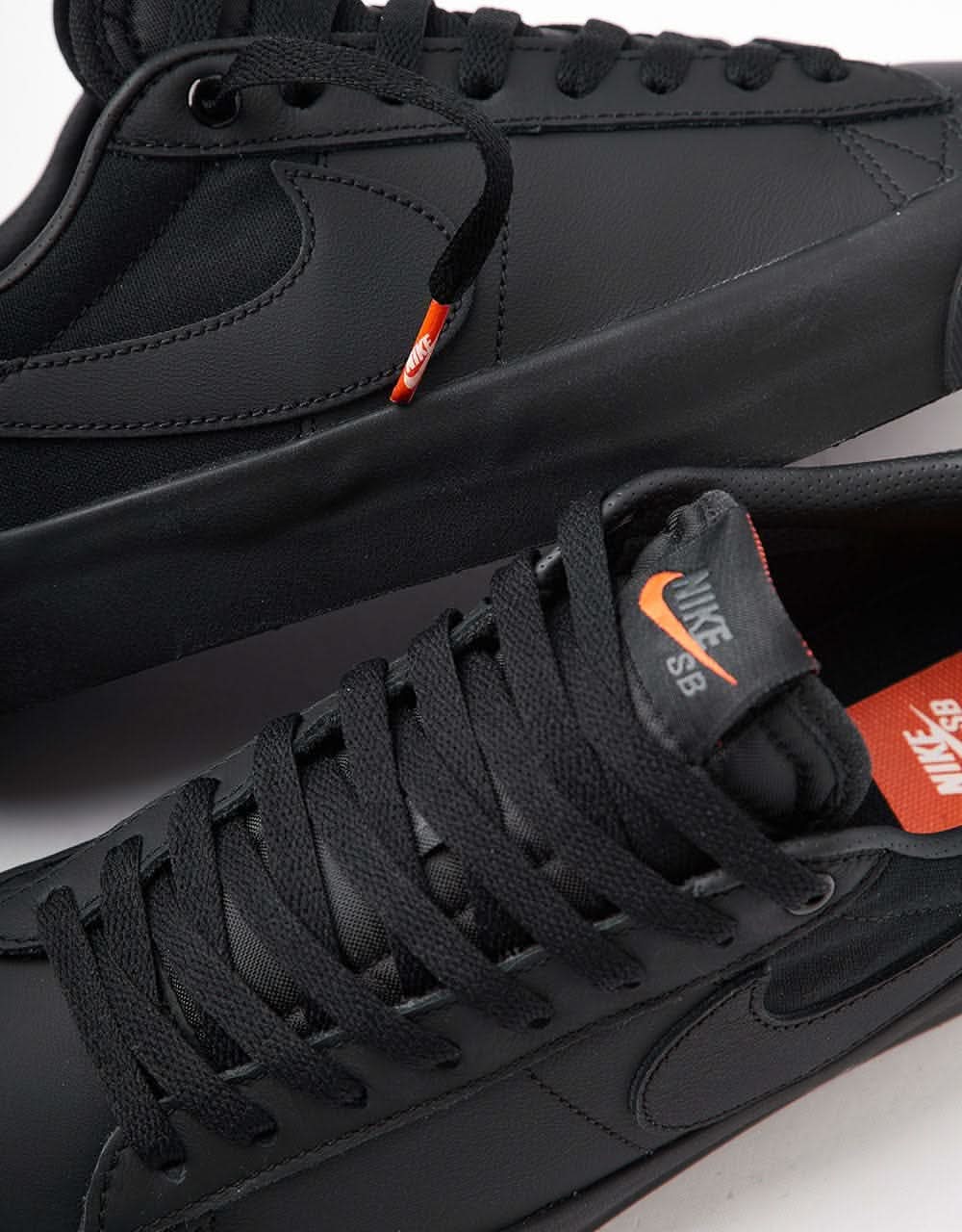 Nike SB 'Orange Label' Blazer Low Pro GT ISO Skate Shoes - Black/Black-Black-Black-Anthracite-Safety Orange - Image 8