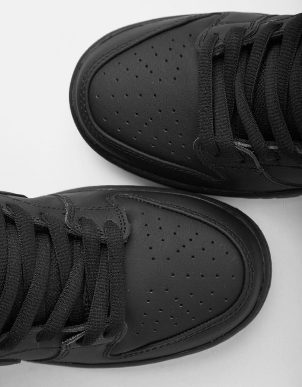 Nike SB 'Orange Label' Dunk Low Pro ISO Skate Shoes - Black/Black-Black - Image 4