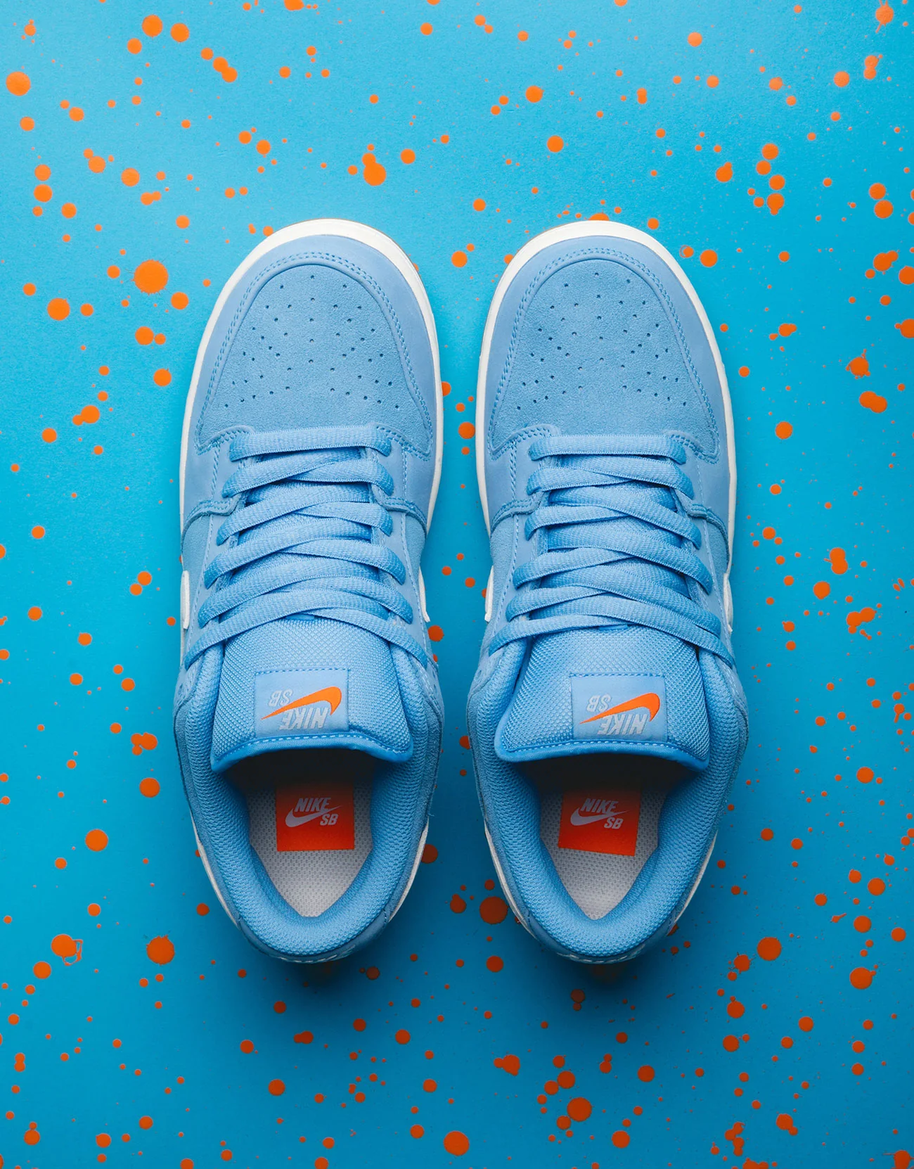 Nike SB 'Orange Label' Dunk Low Pro Skate Shoes - University Blue/Sail-University Blue - Image 2