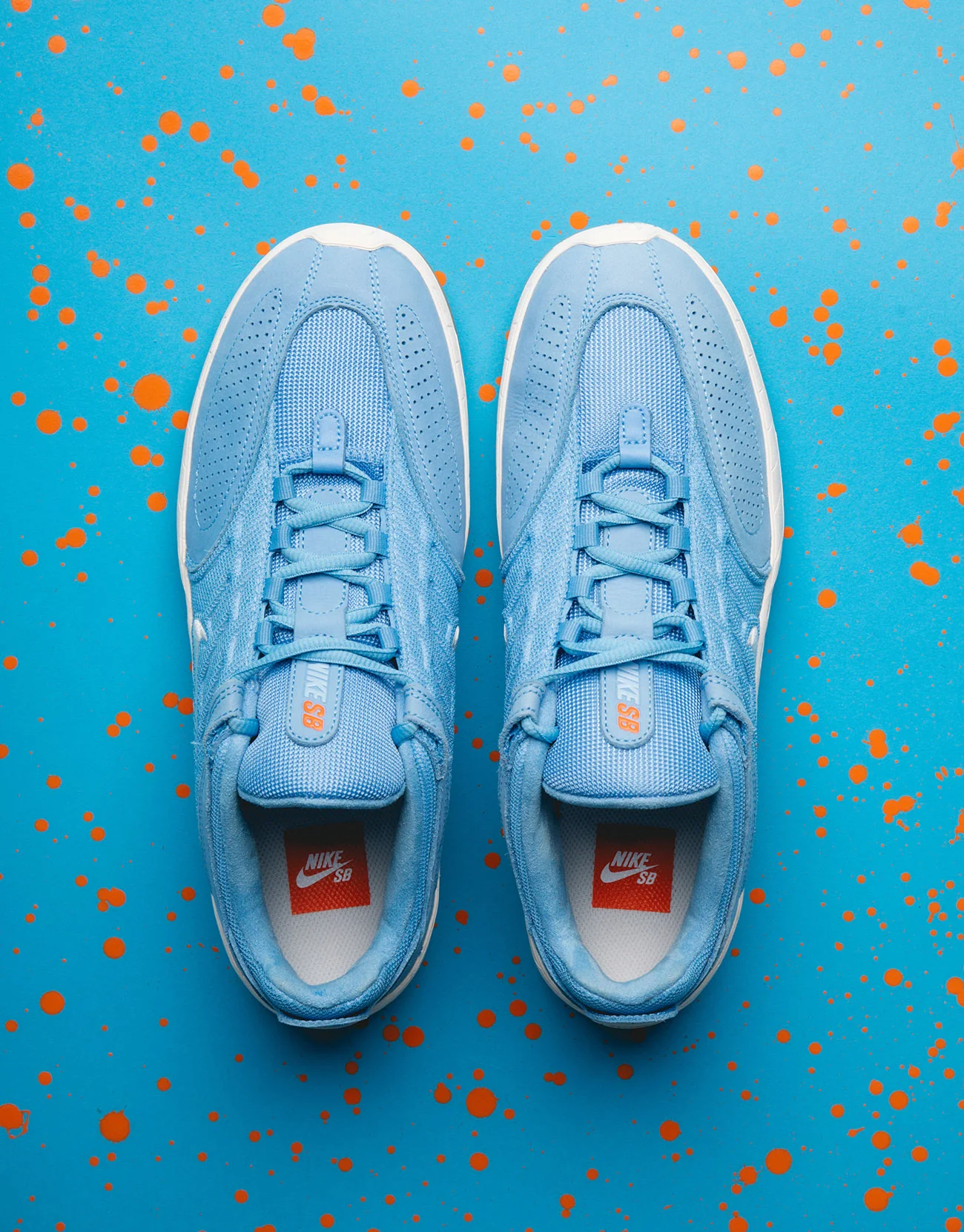 Nike SB 'Orange Label' Vertebrae Skate Shoes - University Blue/Sail-University Blue - Image 2