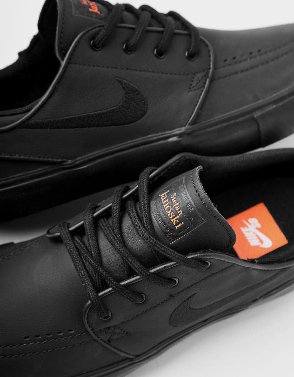 Nike SB 'Orange Label' Zoom Janoski OG+ ISO Skate Shoes - Black/Black-Black-Black-Anthracite-Safety Orange - Image 6
