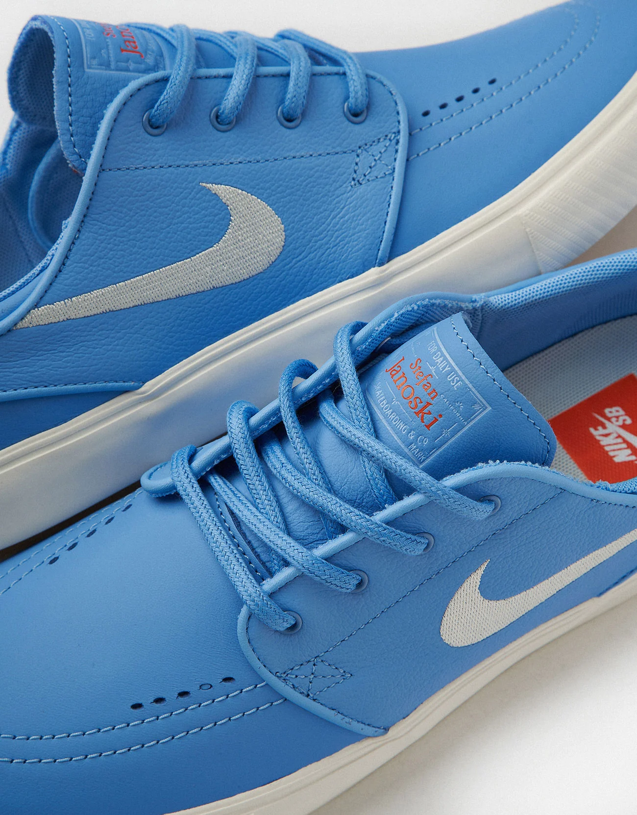 Nike SB 'Orange Label' Zoom Janoski OG+ ISO Skate Shoes - University Blue/Sail-University Blue - Image 4