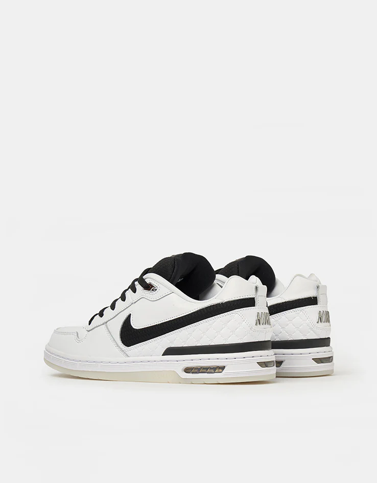 Nike SB Paul Rodriguez Zoom Air Low QS Skate Shoes - White/Black-White-Clear - Image 4