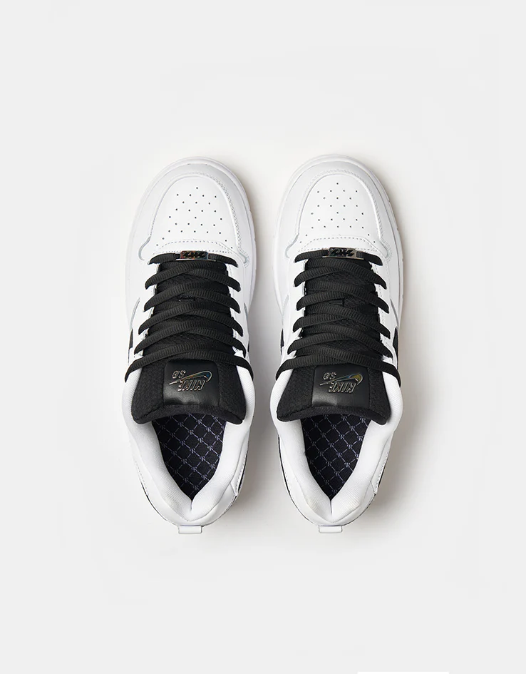Nike SB Paul Rodriguez Zoom Air Low QS Skate Shoes - White/Black-White-Clear - Image 8