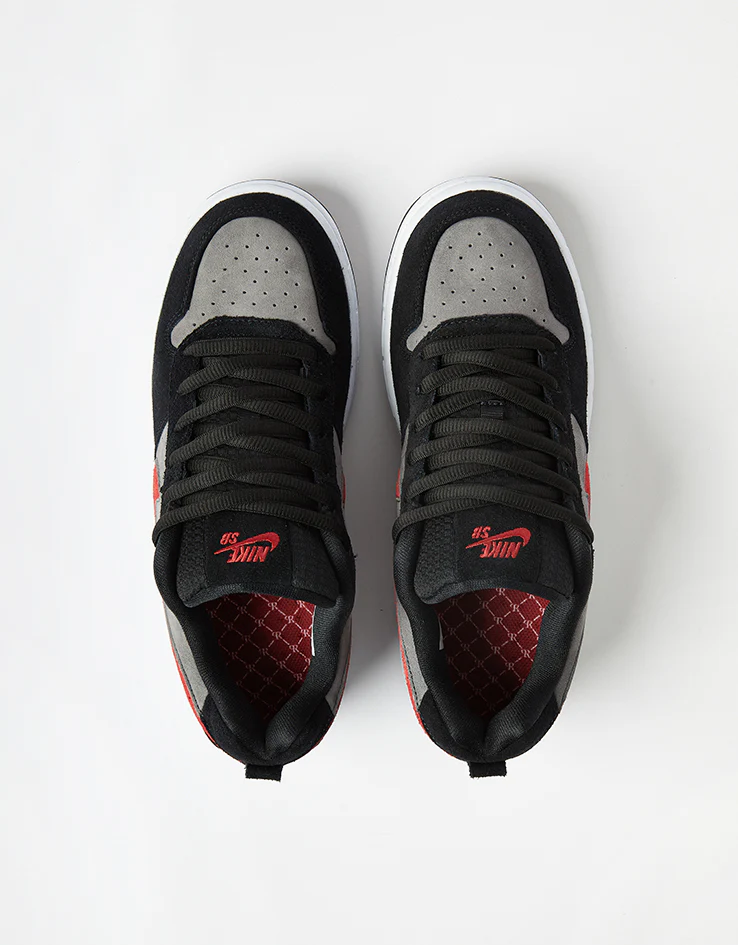 Nike SB Paul Rodriguez Zoom Air Low Skate Shoes - Black/Varsity Red-Flint Grey-Black - Image 4