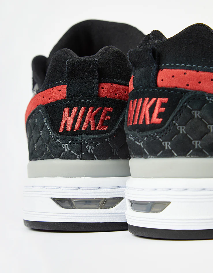 Nike SB Paul Rodriguez Zoom Air Low Skate Shoes - Black/Varsity Red-Flint Grey-Black - Image 8